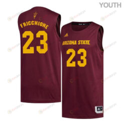 Nico Fricchione 23 Arizona State Sun Devils Basketball Youth Jersey - Maroon