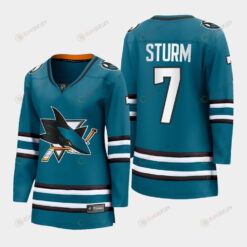 Nico Sturm 7 San Jose Sharks 2022-23 Home Women Premier Breakaway Jersey Teal