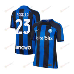 Nicol? Barella 23 Inter Milan 2022/23 Home Jersey - Youth