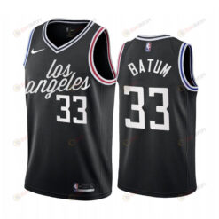 Nicolas Batum 2022-23 Los Angeles Clippers Black 33 City Edition Jersey Cursive - Men Jersey