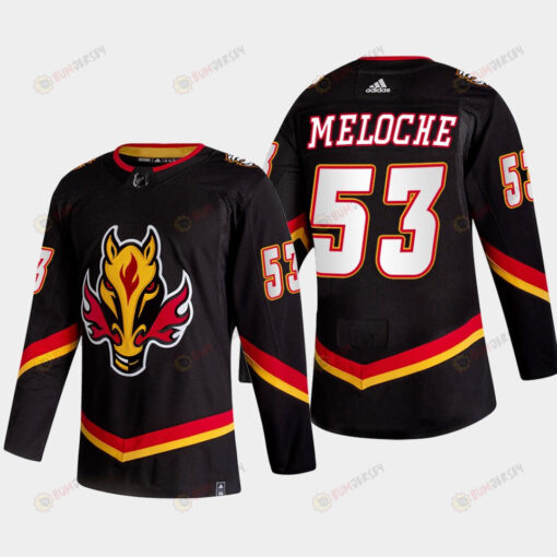 Nicolas Meloche 53 Calgary Flames Alternate Black Jersey 2022-23