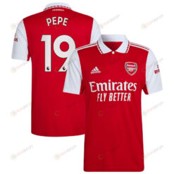 Nicolas Pepe 19 Arsenal 2022/23 Home Player Jersey - Red