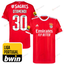 Nicol?s Otamendi 30 Benfica 2022-2023 Home Men Jersey - Red