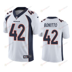 Nik Bonitto 42 Denver Broncos White Vapor Limited Jersey