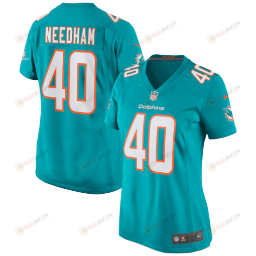 Nik Needham 40 Miami Dolphins Game Women Jersey - Aqua