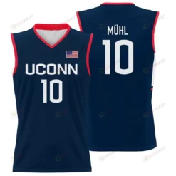 Nika M?hl #10 UConn Huskies Basketball Jersey - Men Navy