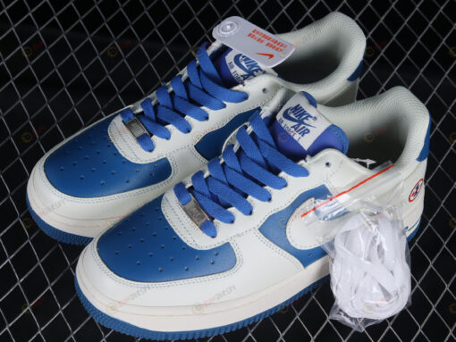 Nike Air Force 1 07 LV8 Beige White Royal Blue Shoes Sneakers