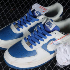 Nike Air Force 1 07 LV8 Beige White Royal Blue Shoes Sneakers