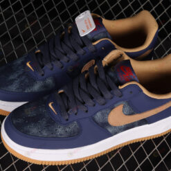 Nike Air Force 1 07 LV8 Dark Blue Brown Shoes Sneakers