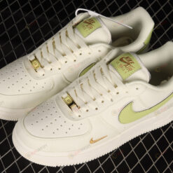 Nike Air Force 1 07 Low Beige Lemon Yellow Gold Shoes Sneakers