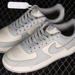 Nike Air Force 1 07 Low Light Grey Rice White Shoes Sneakers