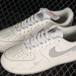 Nike Air Force 1 '07 Low Silver Snow Rice White Grey Shoes Sneakers