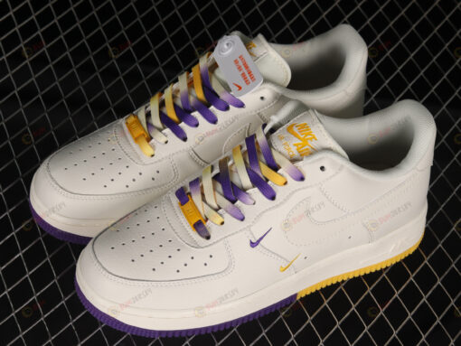 Nike Air Force 1 07 Low Su19 White Purple Yellow Shoes Sneakers