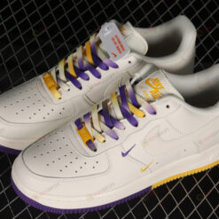 Nike Air Force 1 07 Low Su19 White Purple Yellow Shoes Sneakers