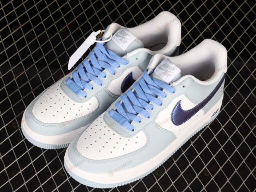 Nike Air Force 1 07 Low White Grey Bright Blue Shoes Sneakers