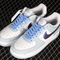 Nike Air Force 1 07 Low White Grey Bright Blue Shoes Sneakers