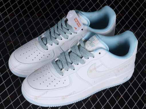 Nike Air Force 1 07 Low White Light Blue Shoes Sneakers