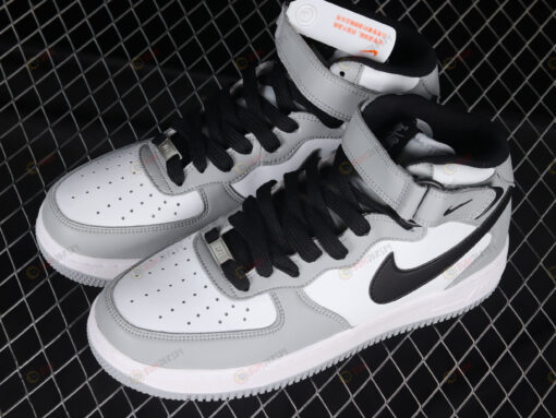 Nike Air Force 1 07 Mid Grey Black White Shoes Sneakers