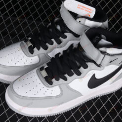 Nike Air Force 1 07 Mid Grey Black White Shoes Sneakers