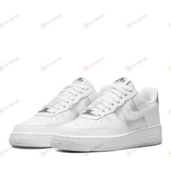 Nike Air Force 1 '07 White Metallic Silver Shoes Sneakers