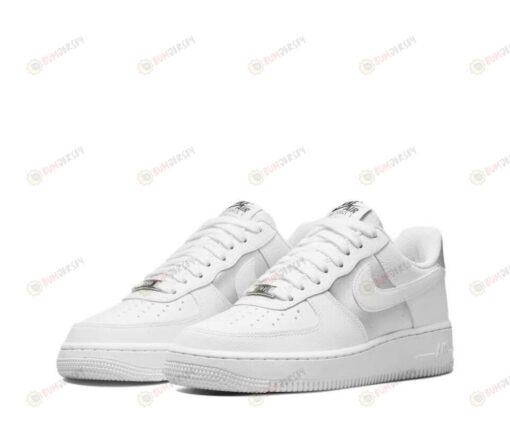 Nike Air Force 1 '07 White Metallic Silver Shoes Sneakers