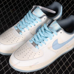 Nike Air Force 1 Flyleather Earth Day White Pink Blue Shoes Sneakers