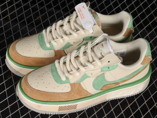 Nike Air Force 1 Fontanka Beige Green Shoes Sneakers