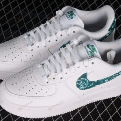 Nike Air Force 1 Low '07 Essential White Green Paisley Shoes Sneakers