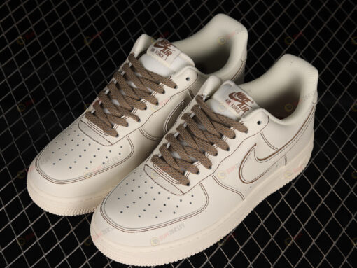 Nike Air Force 1 Low 07 Leather Cream White Beige Shoes Sneakers