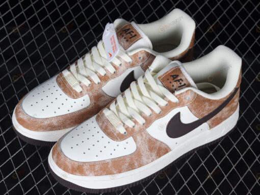 Nike Air Force 1 Low Brown White Black Shoes Sneakers