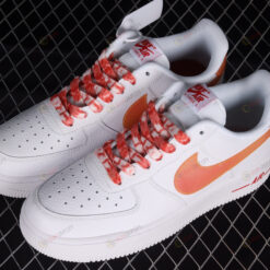 Nike Air Force 1 Low Jumbo Orange Swoosh Shoes Sneakers