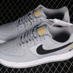 Nike Air Force 1 Low Mini Swooshes Grey Black Shoes Sneakers