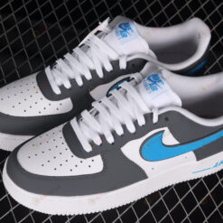 Nike Air Force 1 Low White Grey Blue Shoes Sneakers