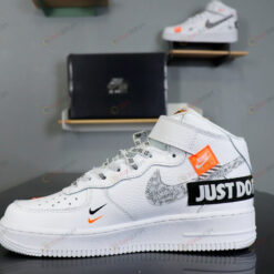 Nike Air Force 1 Mid Just do it White Black Terra Orange Shoes Sneakers