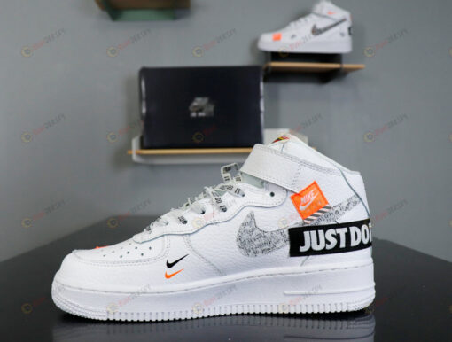 Nike Air Force 1 Mid Just do it White Black Terra Orange Shoes Sneakers