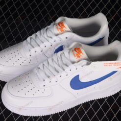 Nike Air Force 1'07 Low Blue Swoosh Shoes Sneakers