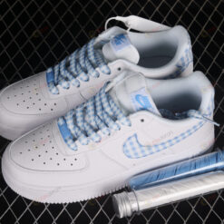 Nike Air Force 1'07 Low Plaid Shoes Sneakers - Blue