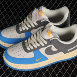 Nike Air Force 1'07 Low Shoes Sneakers - Gray/ Blue