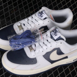 Nike Air Force 1'07 Low Shoes Sneakers - Navy Blue/ White