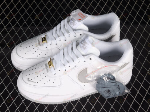 Nike Air Force 1'07 Low Swoosh White Gray Shoes Sneakers