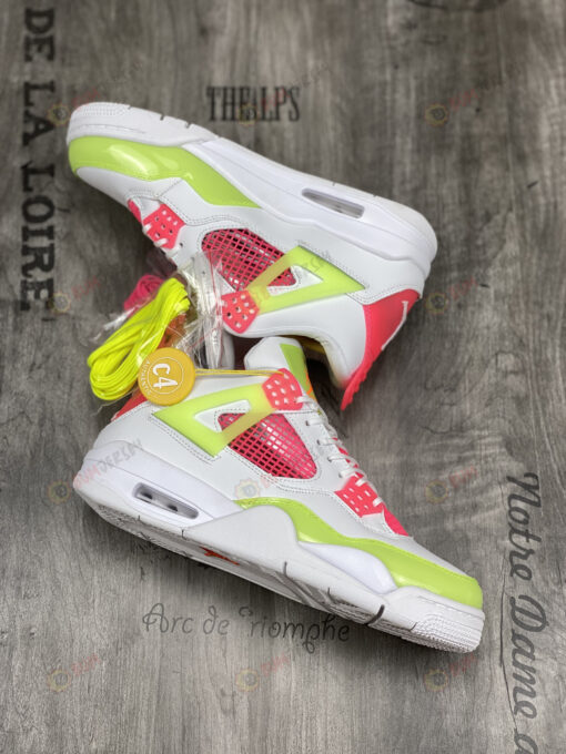 Nike Air Jordan 4 Retro GS 'Lemon Venom' Shoes Sneakers