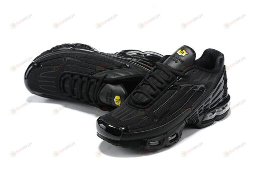 Nike Air Max Plus 3 Leather 'Triple Black' Men Shoes Sneakers