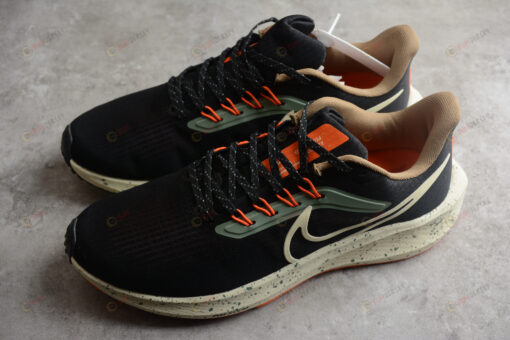 Nike Air Zoom Pegasus 39 Black Green Safety Orange Shoes Sneakers