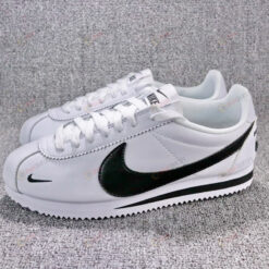 Nike Classic Cortez Premium 'Swoosh' Black/ White Shoes Sneakers