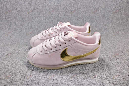 Nike Classic Cortez SE Diffused Taupe Metallic Gold Women Shoes Sneakers