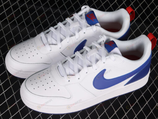 Nike Court Borough Low 2 White Deep Royal University Red Shoes Sneakers