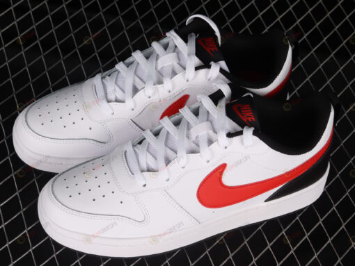 Nike Court Borough Low 2 White University Red Shoes Sneakers