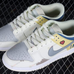 Nike Dunk Low Beige Grey Yellow Blue Shoes Sneakers