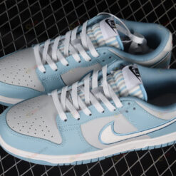 Nike Dunk Low Fleece Swoosh - Light Blue Shoes Sneakers