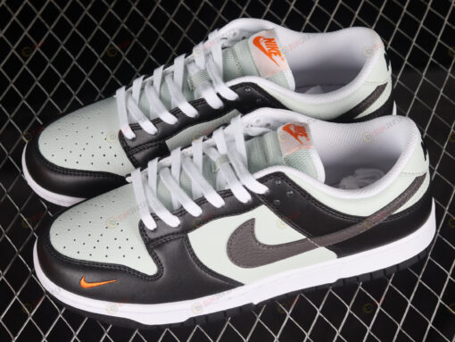 Nike Dunk Low Grey Black Orange Mini Swoosh Shoes Sneakers